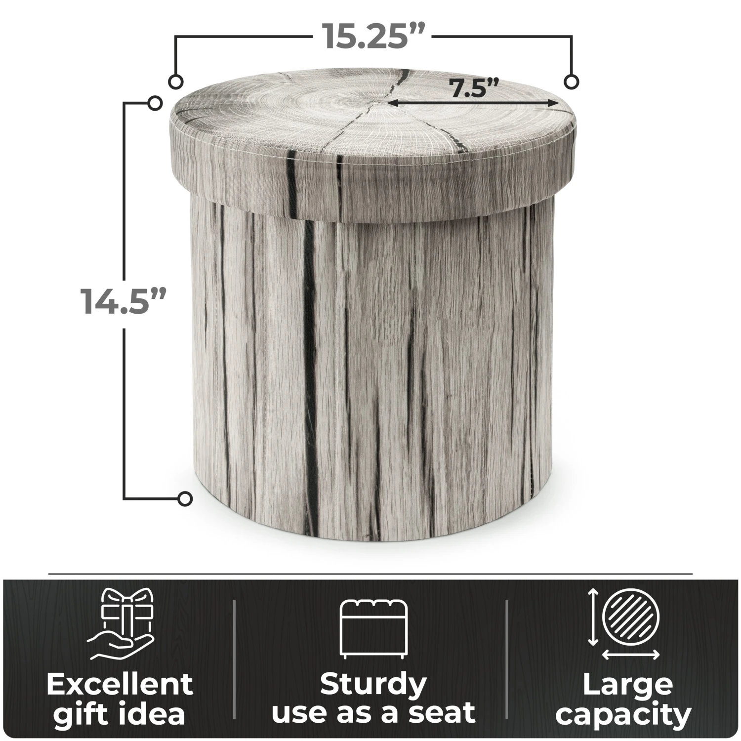 Log Print Storage Ottoman 22 Log Print Storage Ottoman - Image 20