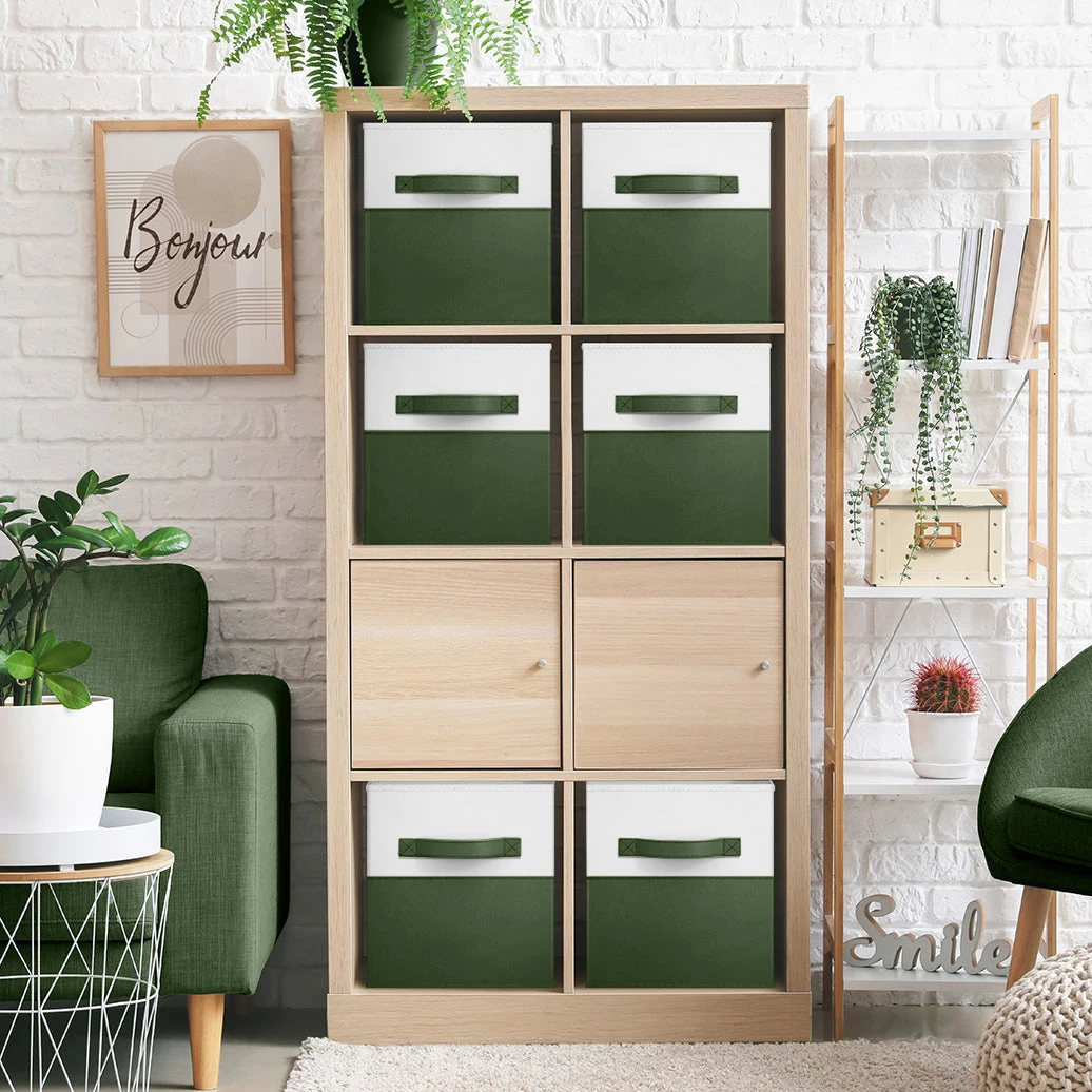 11" Cube Storage Fabric Bins (Two-Toned, 6 Pack) 15 11" Cube Storage Fabric Bins (Two-Toned, 6 Pack) - Image 13