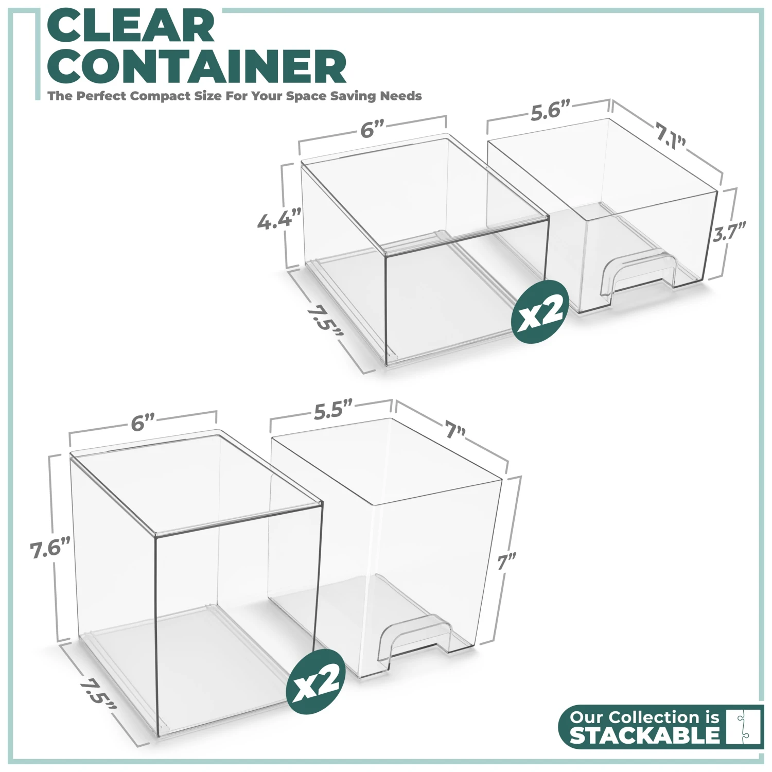 Acrylic Organizer Storage Drawers (4 Drawer) 5 Acrylic Organizer Storage Drawers (4 Drawer) - Image 3
