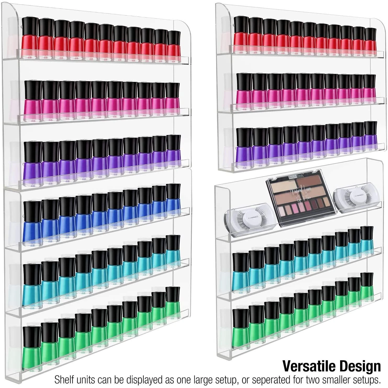 Nail Polish Wall Rack Display (6 Tier) 6 Nail Polish Wall Rack Display (6 Tier) - Image 4