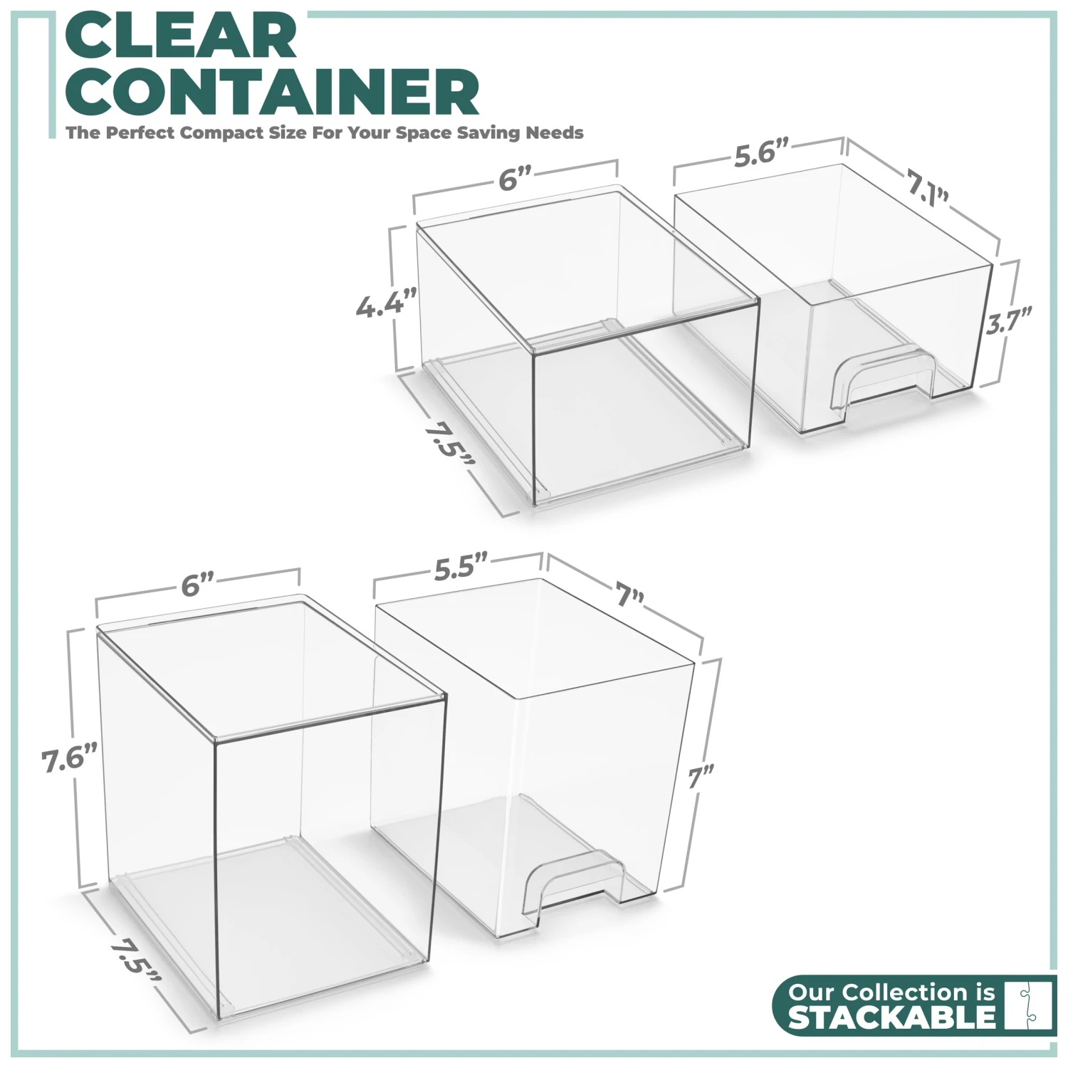 Acrylic Organizer Storage Drawers (2 Drawer) 5 Acrylic Organizer Storage Drawers (2 Drawer) - Image 3