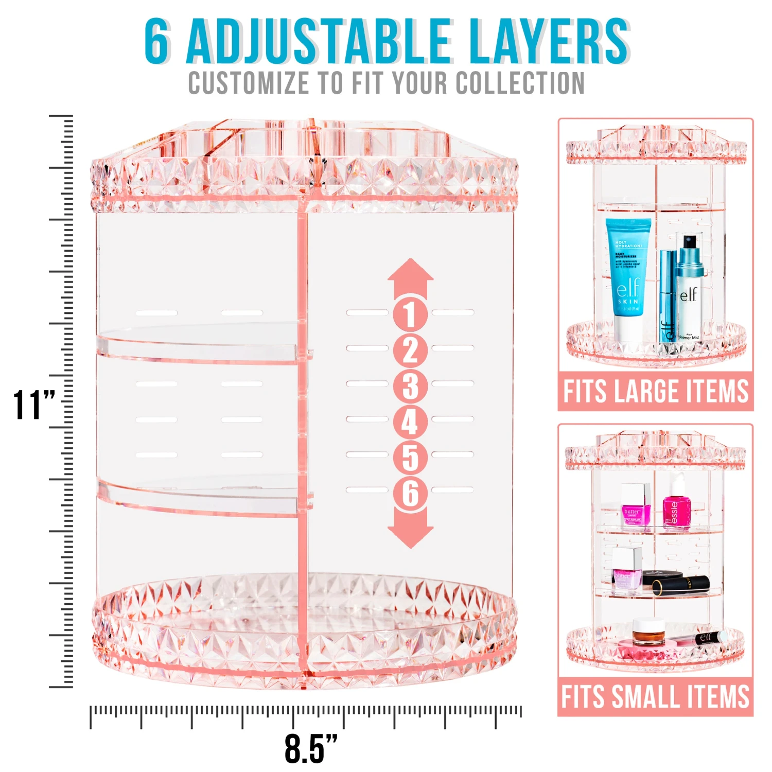 360° Makeup Organizer Carousel 7 360° Makeup Organizer Carousel - Image 5