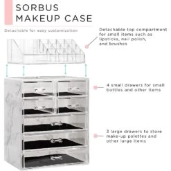 Makeup Organizer Set (7 Drawers Marble) 15 Makeup Organizer Set (7 Drawers Marble) -Sorbus Decor Shop 2 4faa859c 4901 4922 88a9 2822d42424e1