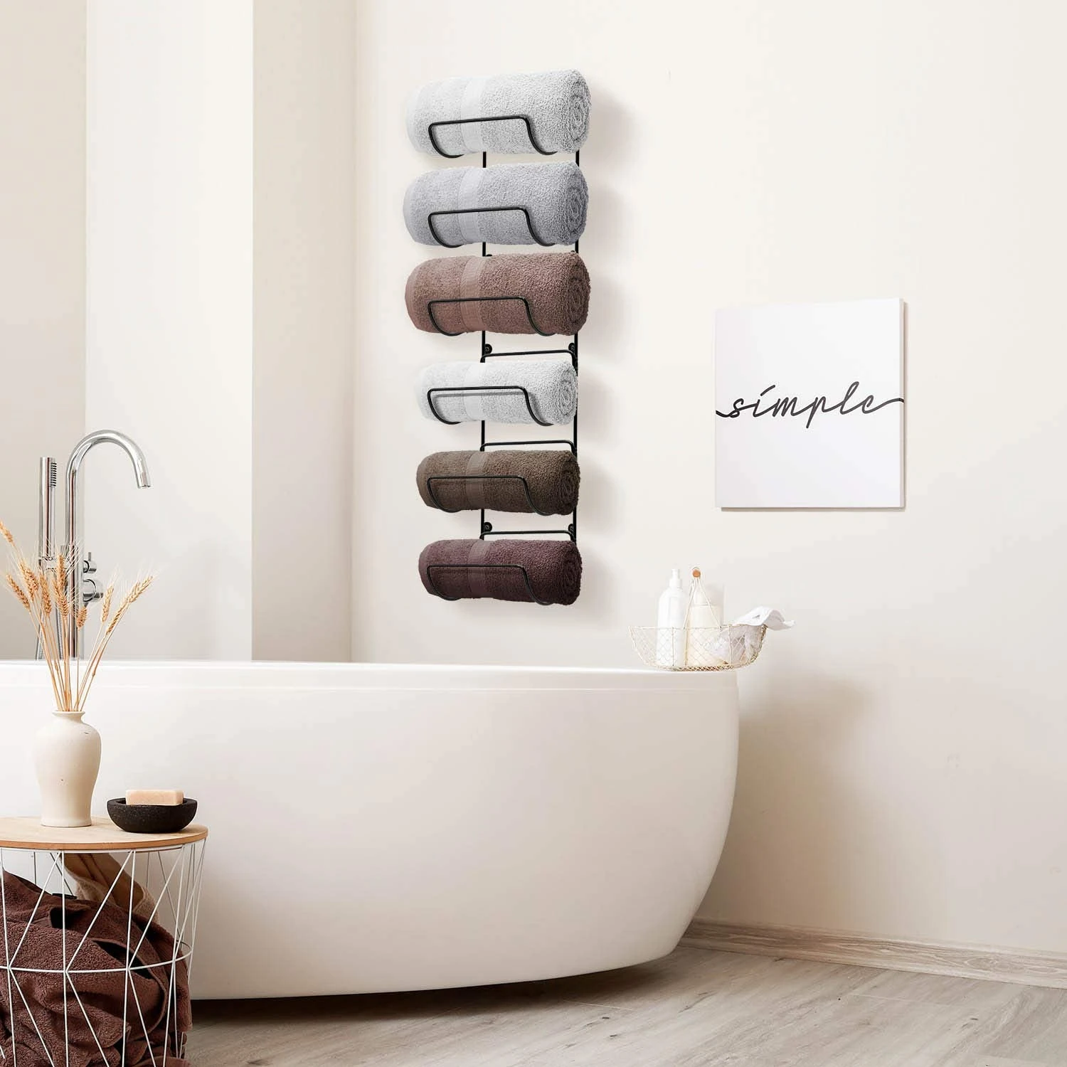 Wall Mount Towel Holder (6 Tier) 16 Wall Mount Towel Holder (6 Tier) - Image 14