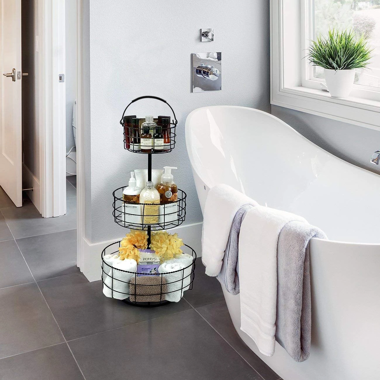 Basket Holder Stand (3 Tier) 7 Basket Holder Stand (3 Tier) - Image 5