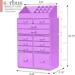 Stackable Makeup Organizer (12 Drawer) -Sorbus Decor Shop 2 6ef33c31 e632 4414 adb7 1f14b7d5faba