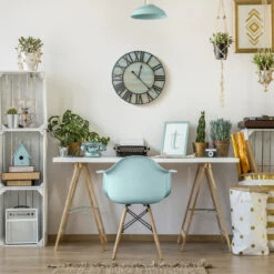 16" Coastal Wall Clock (Roman) -Sorbus Decor Shop 2 717b2d30 cdb7 404a b095 8ca243a582da