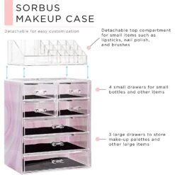 Makeup Organizer Set (7 Drawer Tie-Dye) 12 Makeup Organizer Set (7 Drawer Tie-Dye) -Sorbus Decor Shop 2 7efc2b0d 04ab 456c 8fcb 68da45913458