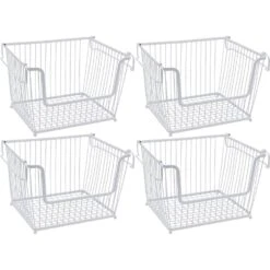 Storage Basket With Handle (4 Pack) -Sorbus Decor Shop 2 7f4952a2 da41 496e a315 f4b381de2090