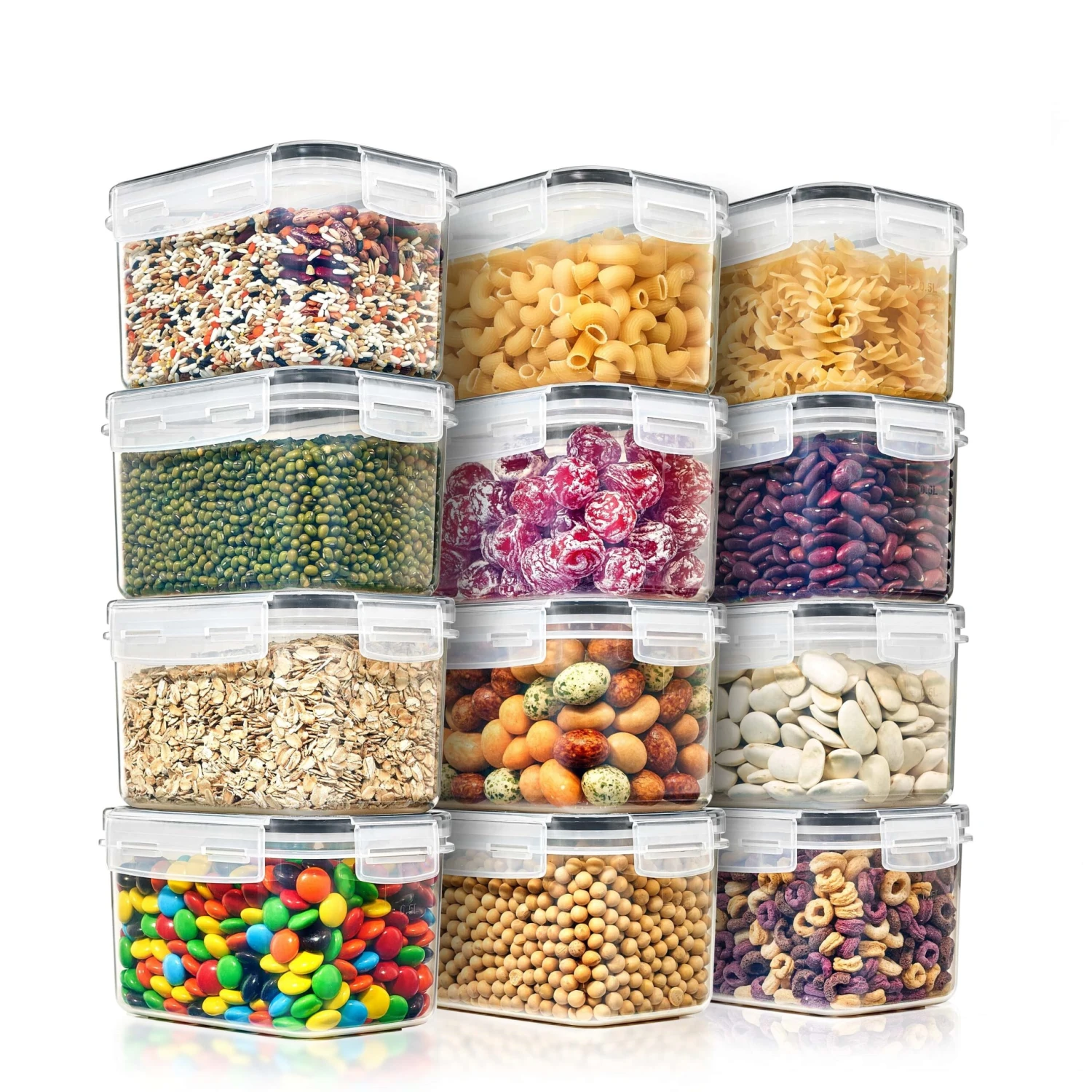 Medium Airtight Food Storage Containers With Lids (12 Pack) 5 Medium Airtight Food Storage Containers With Lids (12 Pack) - Image 3