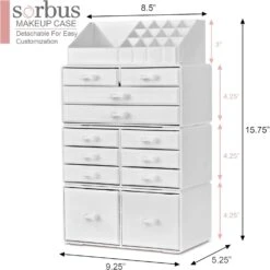 Stackable Makeup Organizer (12 Drawer) -Sorbus Decor Shop 2 97100460 9b16 42cc aaf2 e33a2de4ff3d
