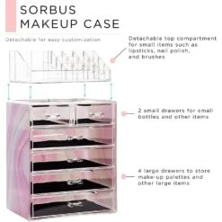 Makeup Organizer Set (6 Drawers Tie-Dye) 14 Makeup Organizer Set (6 Drawers Tie-Dye) -Sorbus Decor Shop 2 98e5e7f6 10ec 4cd7 8081 ef125fc13277
