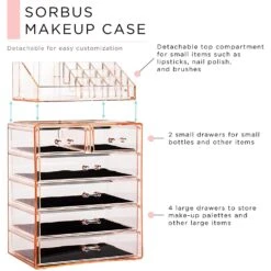 Makeup Organizer Set Tray (6 Drawer) -Sorbus Decor Shop 2 a31bf995 9413 4437 b0fc 138d6b83891a