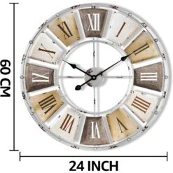24" Vintage Industrial Wall Clock (Roman) 12 24" Vintage Industrial Wall Clock (Roman) -Sorbus Decor Shop 2 ad04cd75 74db 4919 a3e9 4ecc06198be0