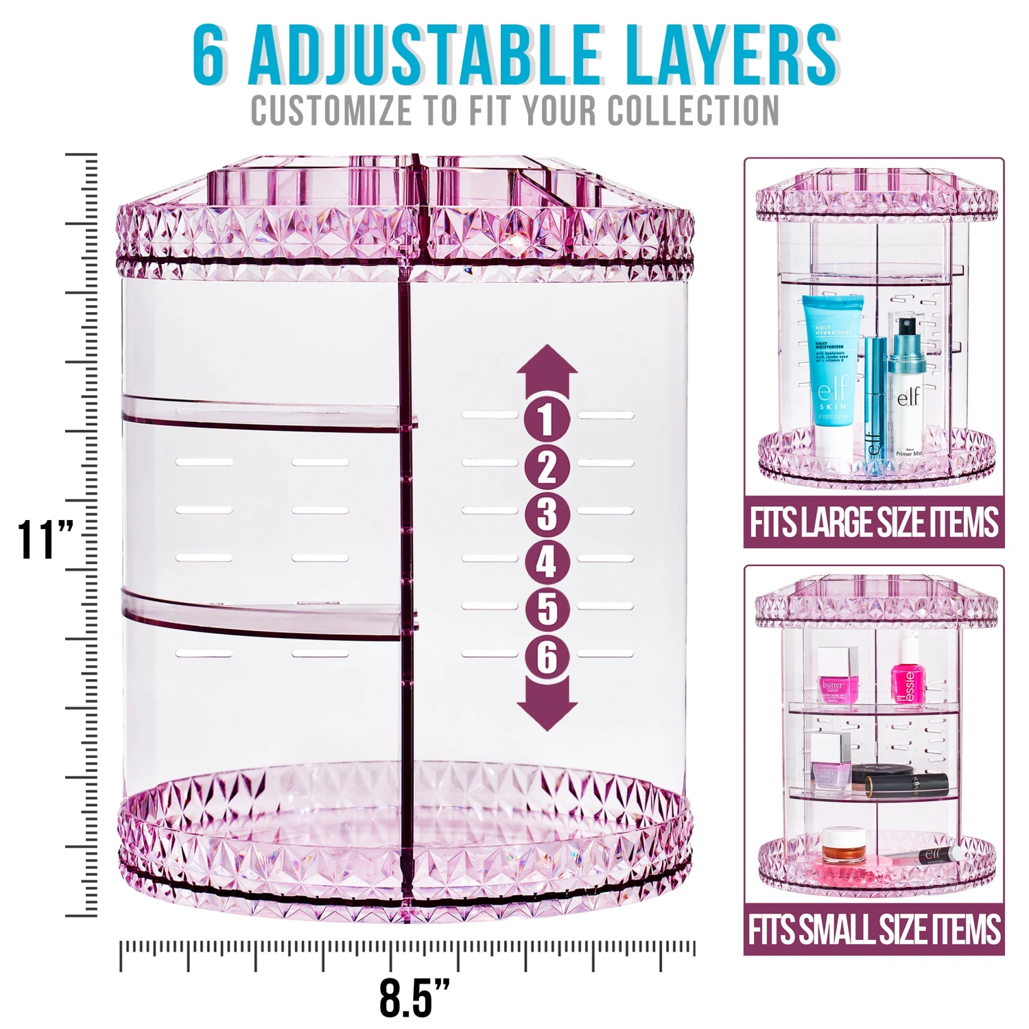 360° Makeup Organizer Carousel 14 360° Makeup Organizer Carousel - Image 12