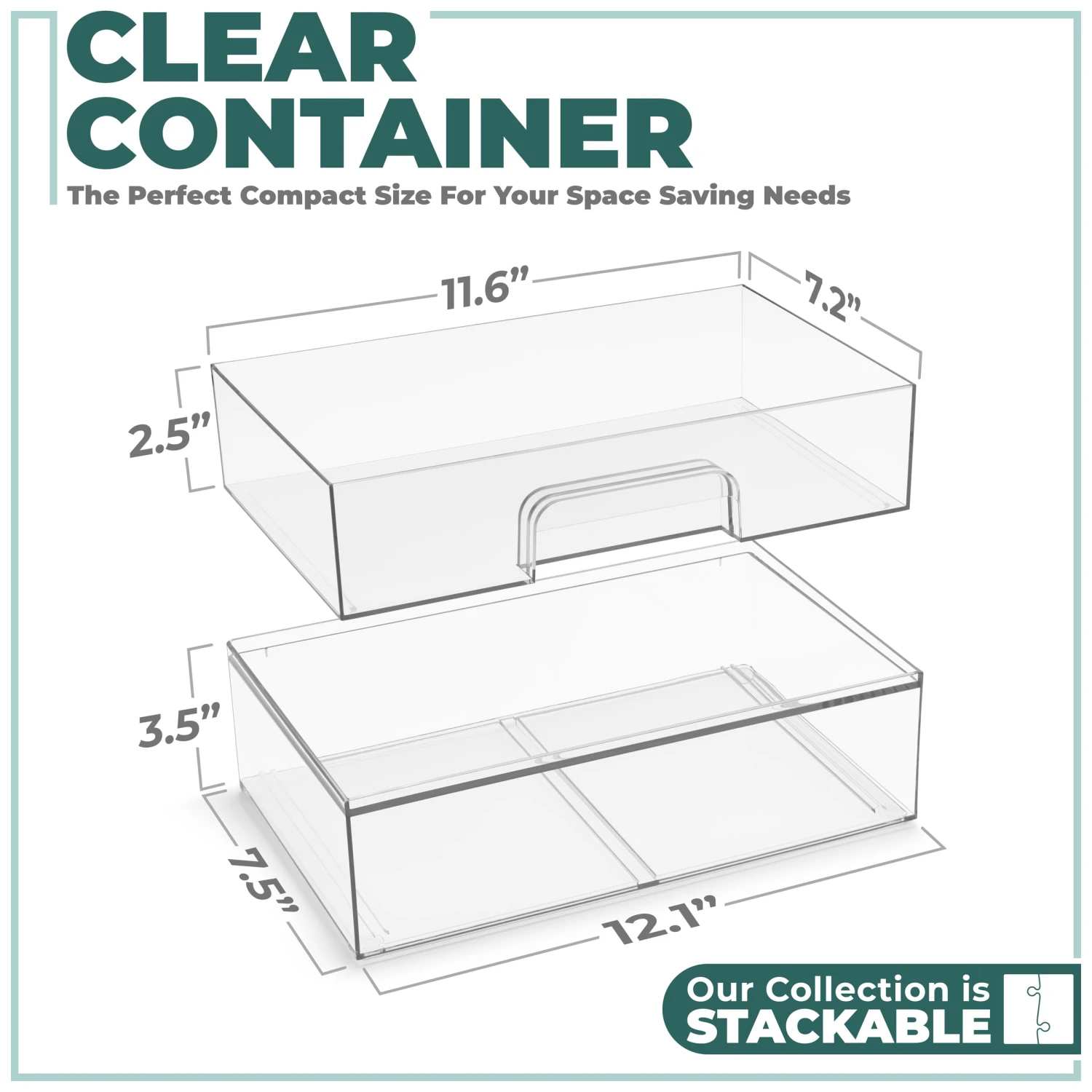 Acrylic Organizer Storage Drawers (4 Flat Drawer) 5 Acrylic Organizer Storage Drawers (4 Flat Drawer) - Image 3
