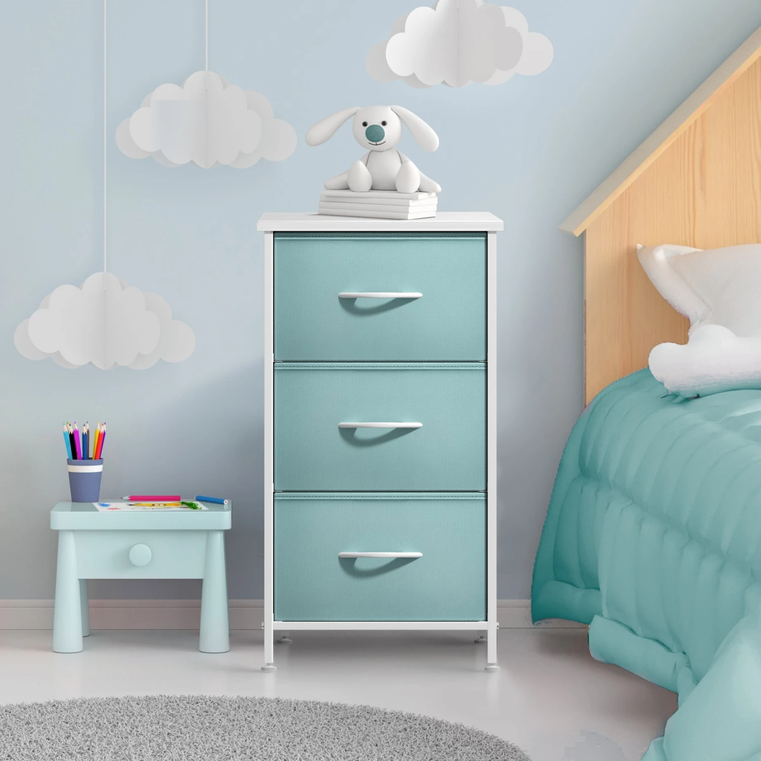 3 Drawer Display Nightstand 7 3 Drawer Display Nightstand - Image 6