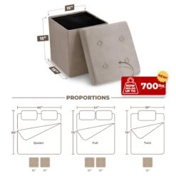 Faux Suede Storage Ottoman Cube -Sorbus Decor Shop 2 b79c6898 df93 4eff 8cbd b93d77028f5a