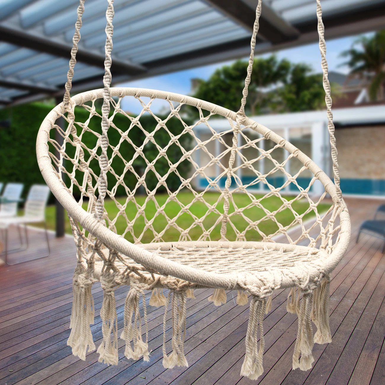 Hammock Chair Macrame Swing 5 Hammock Chair Macrame Swing - Image 3