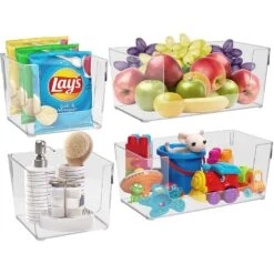 Clear Open Front Container Bins(Mixed Set) 12 Clear Open Front Container Bins(Mixed Set) -Sorbus Decor Shop 2 c9b0b30d 56a9 4cec b106 b1c1ff63fa96