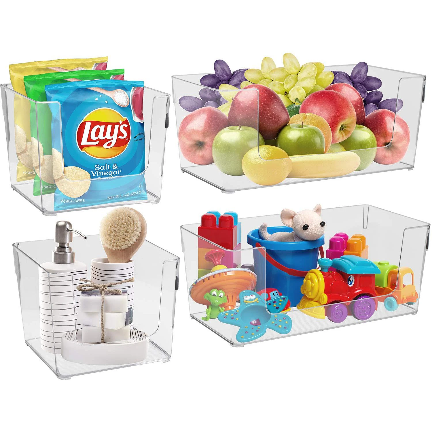 Clear Open Front Container Bins(Mixed Set) 5 Clear Open Front Container Bins(Mixed Set) - Image 3