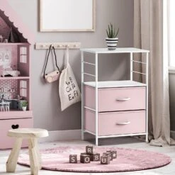 2 Drawer Tall Nightstand Table -Sorbus Decor Shop 2 ca7230f5 23f9 40a4 ba6e 6581097d0d2d