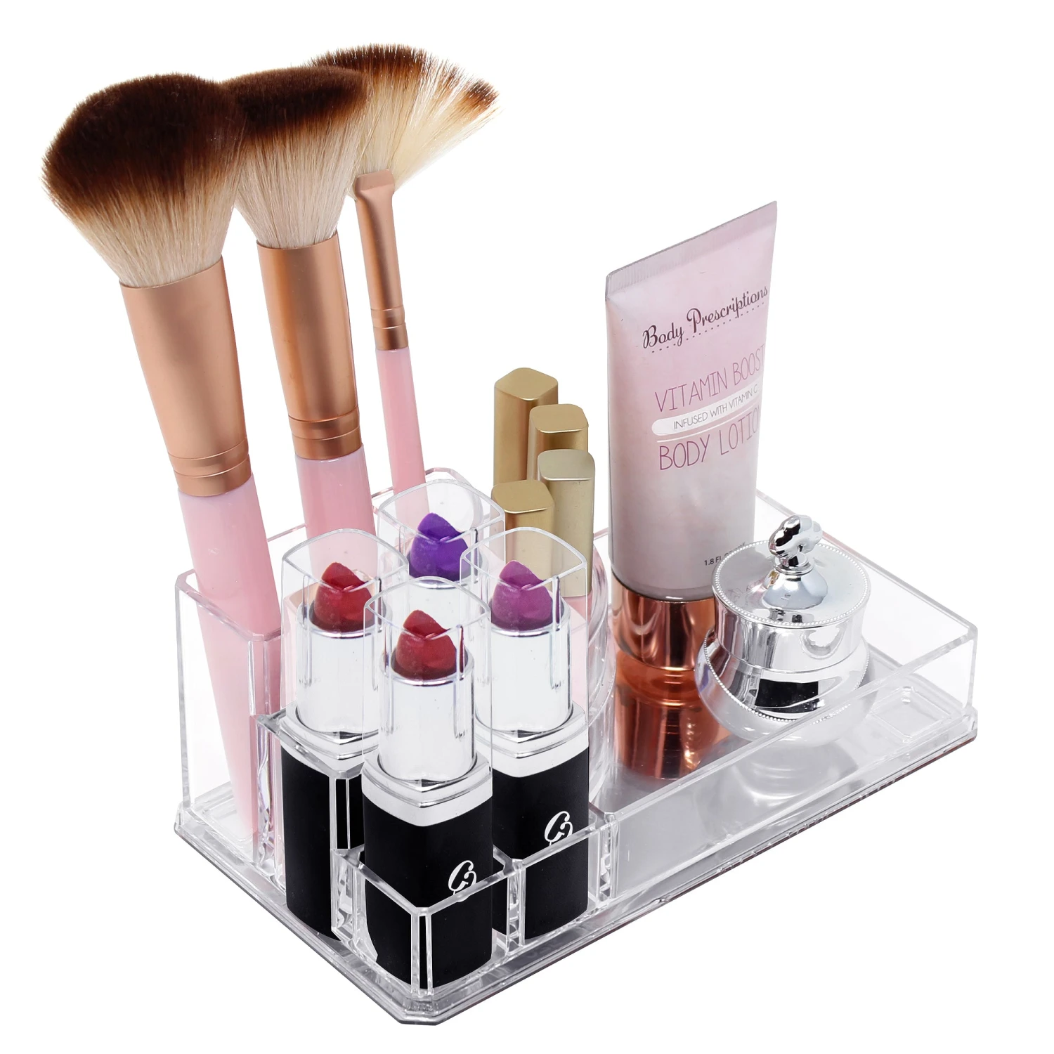 Mini Acrylic Makeup Organizer (8 Slots) 3 Mini Acrylic Makeup Organizer (8 Slots)