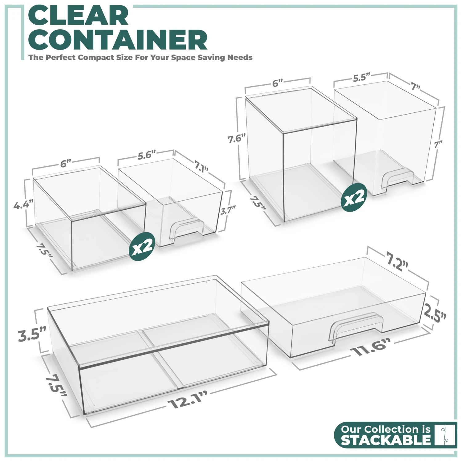 Acrylic Organizer Storage Drawers (5 Drawer) 5 Acrylic Organizer Storage Drawers (5 Drawer) - Image 3