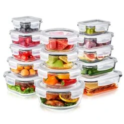 Glass Food Storage Airtight Containers With Lids (28 Pcs)