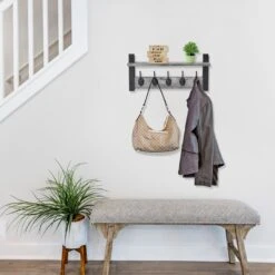 Coat Hooks Wall Mount Floating Shelf (Large & XL) -Sorbus Decor Shop 2 f7ebd659 cede 40ad 9171 6ba4d089dc9e