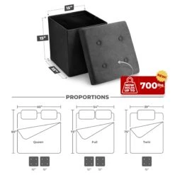 Faux Suede Storage Ottoman Cube -Sorbus Decor Shop 2 f91be7f1 cc64 429f 970c 07ac1c67898b