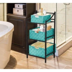 Basket Bin Set Double Woven (9 Pack) 38 Basket Bin Set Double Woven (9 Pack) -Sorbus Decor Shop 3. WEV9 AQ Bath LS