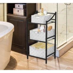 Basket Bin Set Double Woven (9 Pack) 35 Basket Bin Set Double Woven (9 Pack) -Sorbus Decor Shop 3. WEV9 WH 2