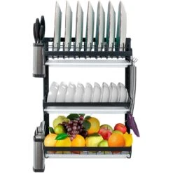 Dish Drying Wall Rack (3 Tier) 13 Dish Drying Wall Rack (3 Tier) -Sorbus Decor Shop 3 091456bb 3ab7 4d45 aaae 49290858573d