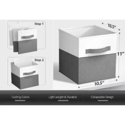 11" Cube Storage Fabric Bins (Two-Toned, 6 Pack) 41 11" Cube Storage Fabric Bins (Two-Toned, 6 Pack) -Sorbus Decor Shop 3 0b6a4183 453f 4ffe 8d56 4bbfeff3ce89