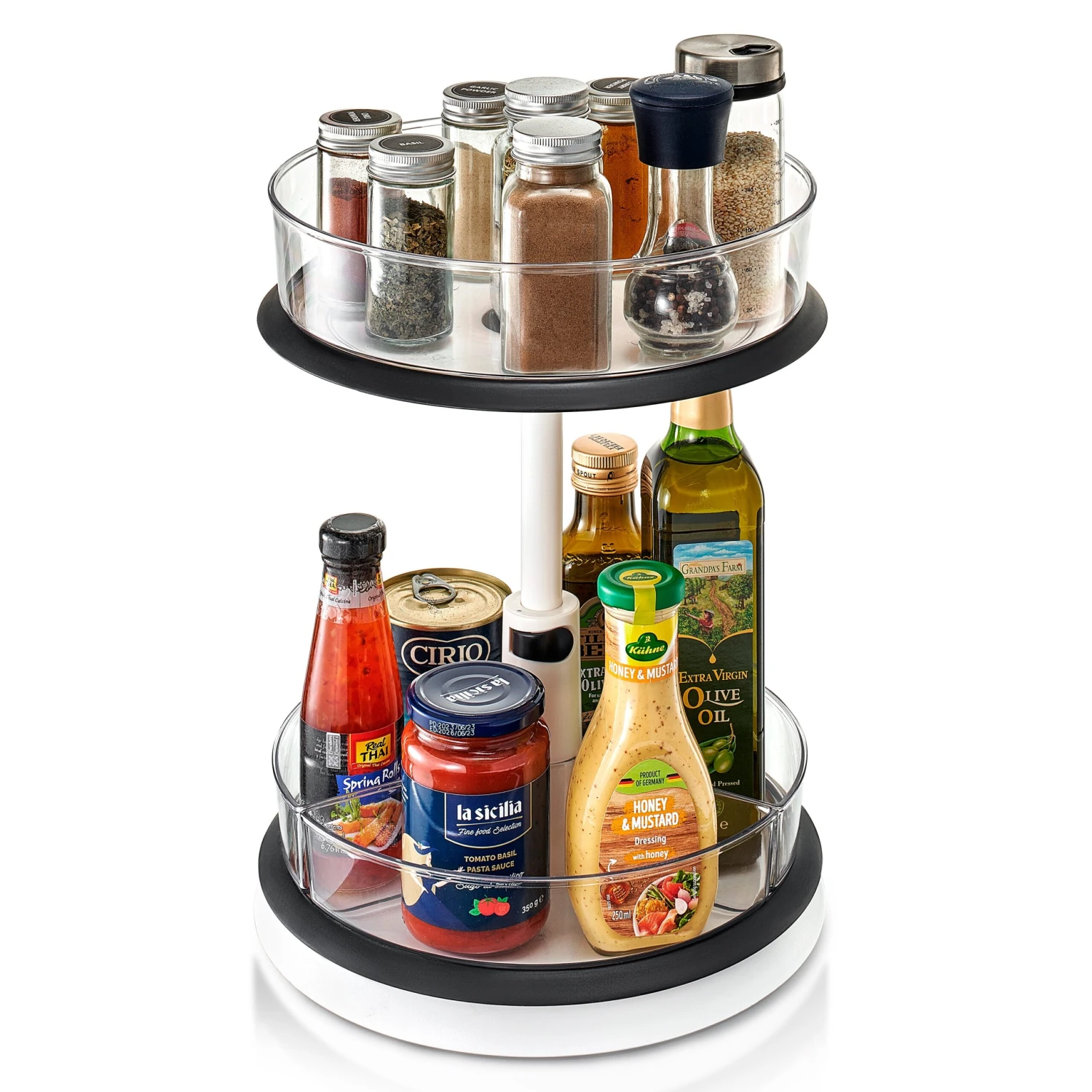 2-Tier Rotating Kitchen Organizer 5 2-Tier Rotating Kitchen Organizer - Image 3