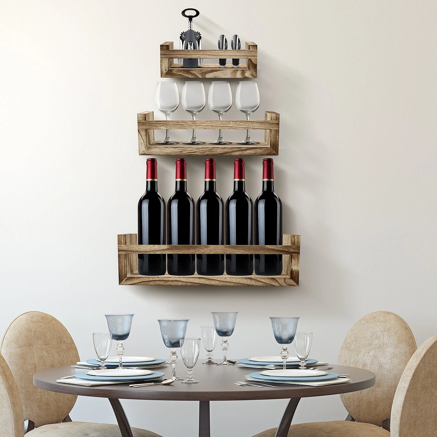 Farmhouse Floating Ledge Shelves (Set Of 3) 7 Farmhouse Floating Ledge Shelves (Set Of 3) - Image 5