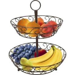 Fruit Basket Holder (2 Tier) -Sorbus Decor Shop 3 2ce3952c b5d2 4e50 9880 4d0c7eb936d8