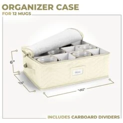 12 Mug Coffee Mug/Glass Quilted Box -Sorbus Decor Shop 3 3420e929 0909 4d68 b834 535e568ac1aa