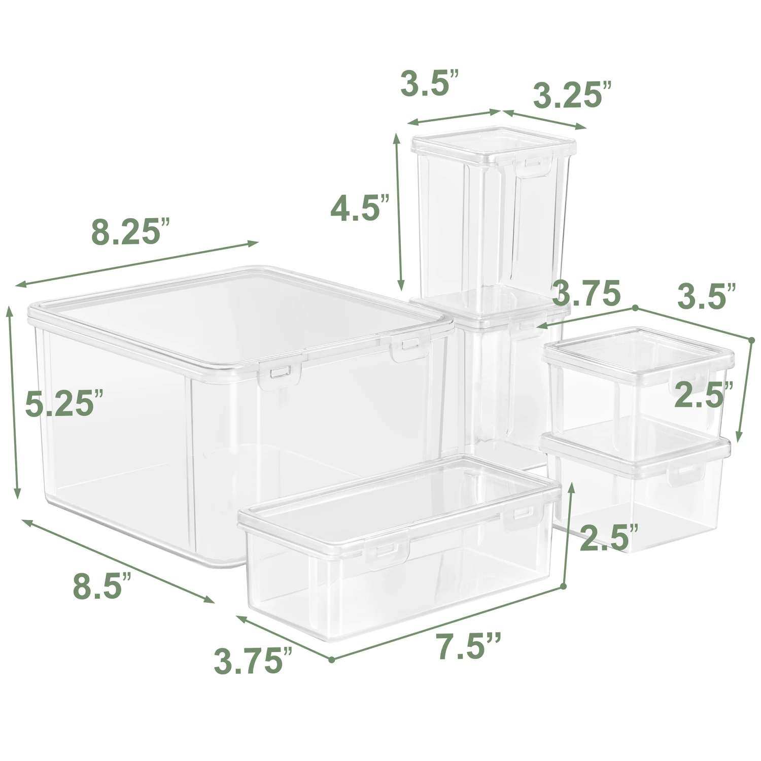 Variety Pack Hardware Storage Container Set (6 Pc) 5 Variety Pack Hardware Storage Container Set (6 Pc) - Image 3