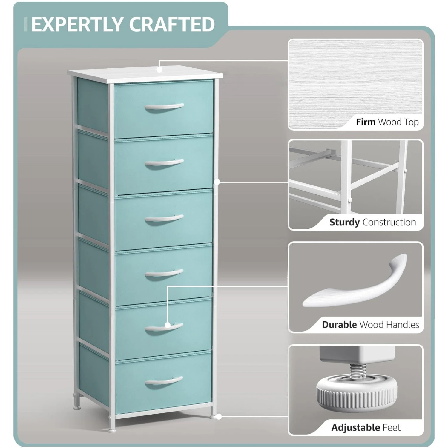 6 Drawer Tall Dresser 5 6 Drawer Tall Dresser - Image 3