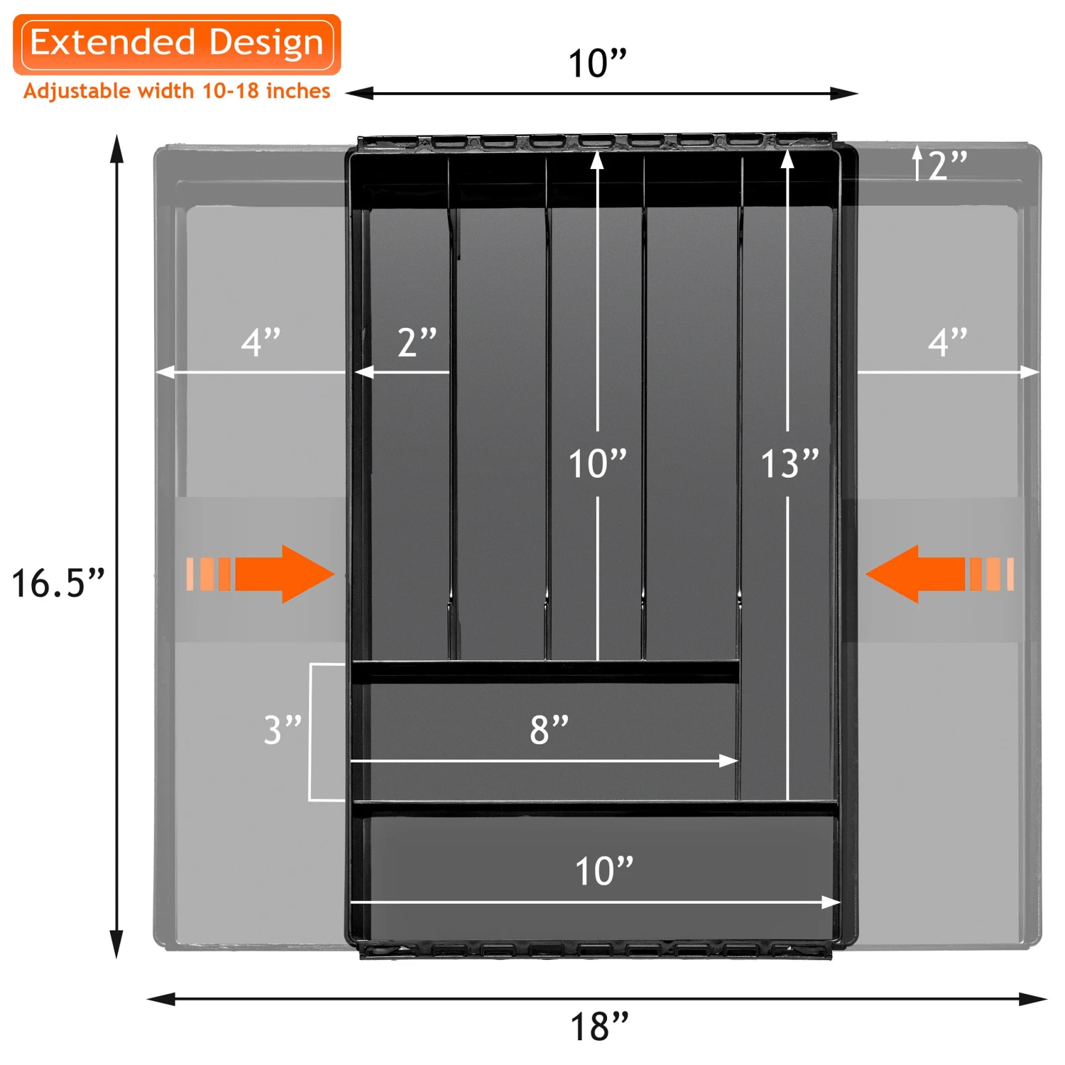 Expandable Kitchen Drawer Organizer & Utensil Tray 5 Expandable Kitchen Drawer Organizer & Utensil Tray - Image 3