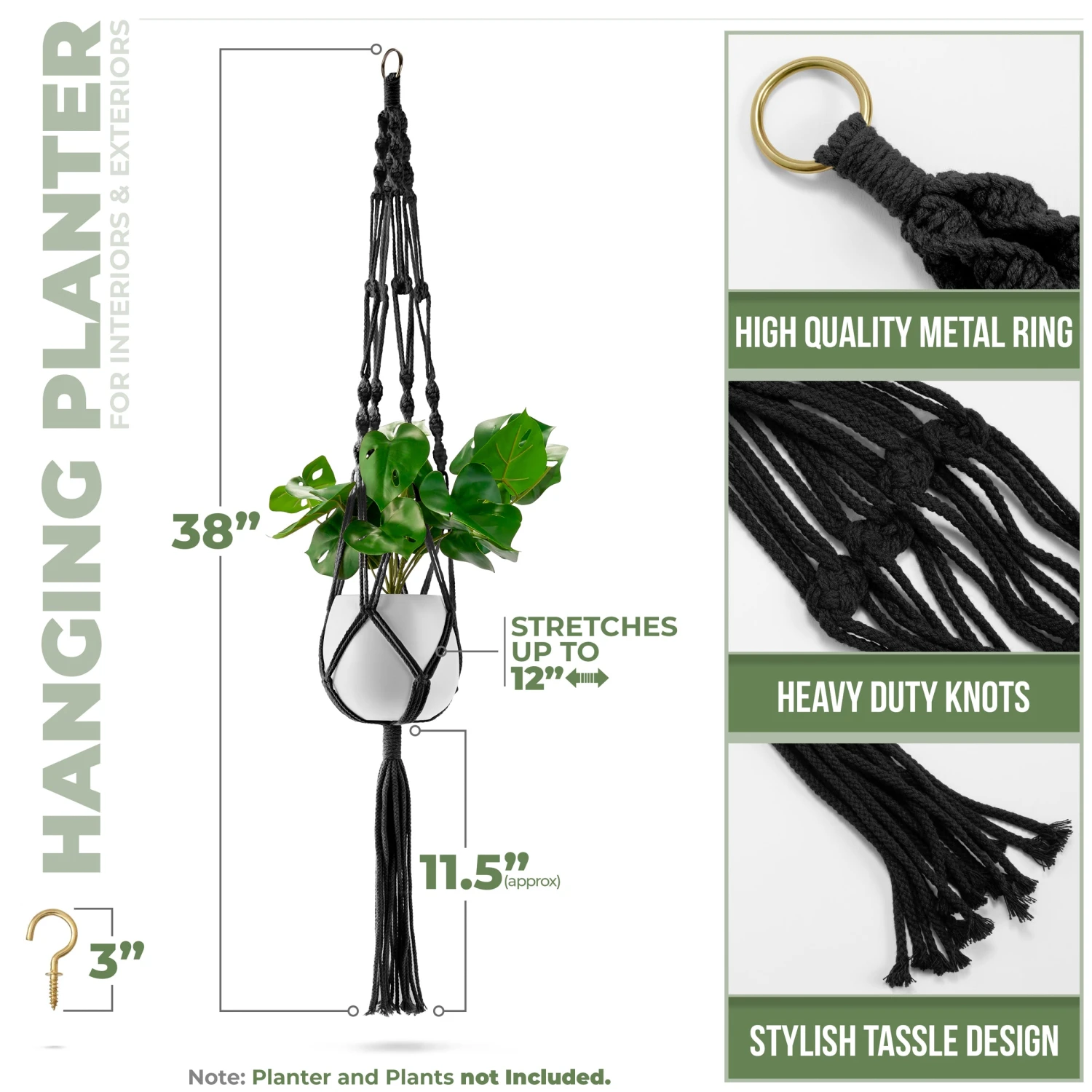 Macrame Plant Hanger 16 Macrame Plant Hanger - Image 14
