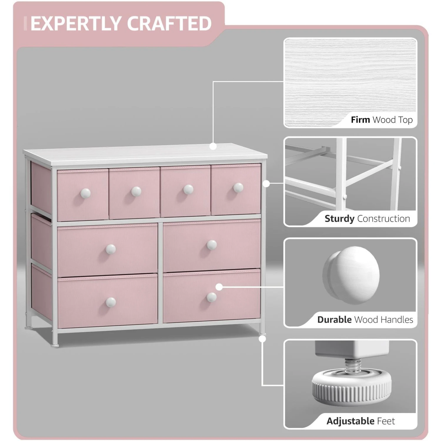 8 Drawer Chest Dresser With Knobs 13 8 Drawer Chest Dresser With Knobs - Image 11