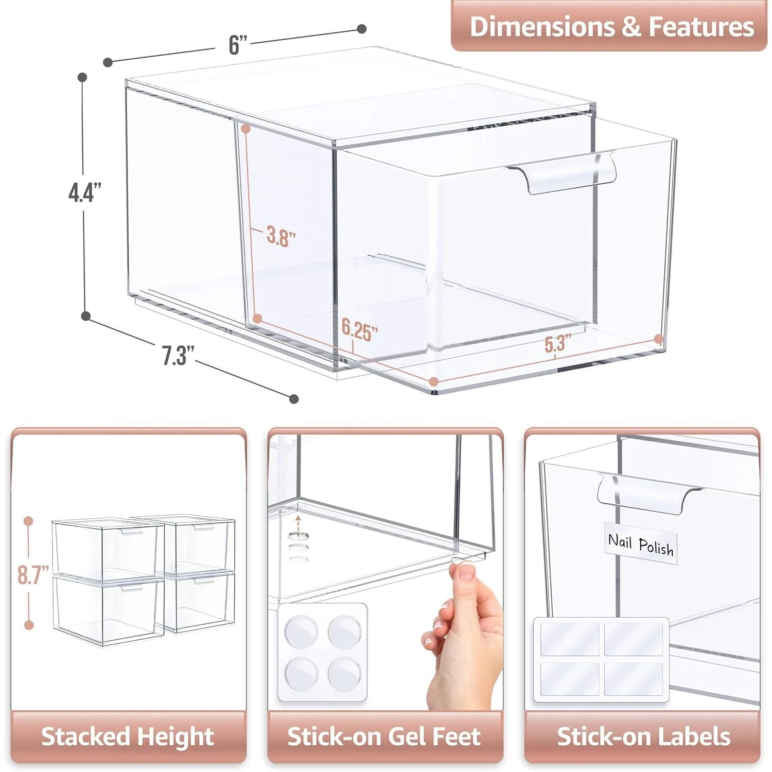 Makeup Organizer Drawers 21 Makeup Organizer Drawers - Image 19