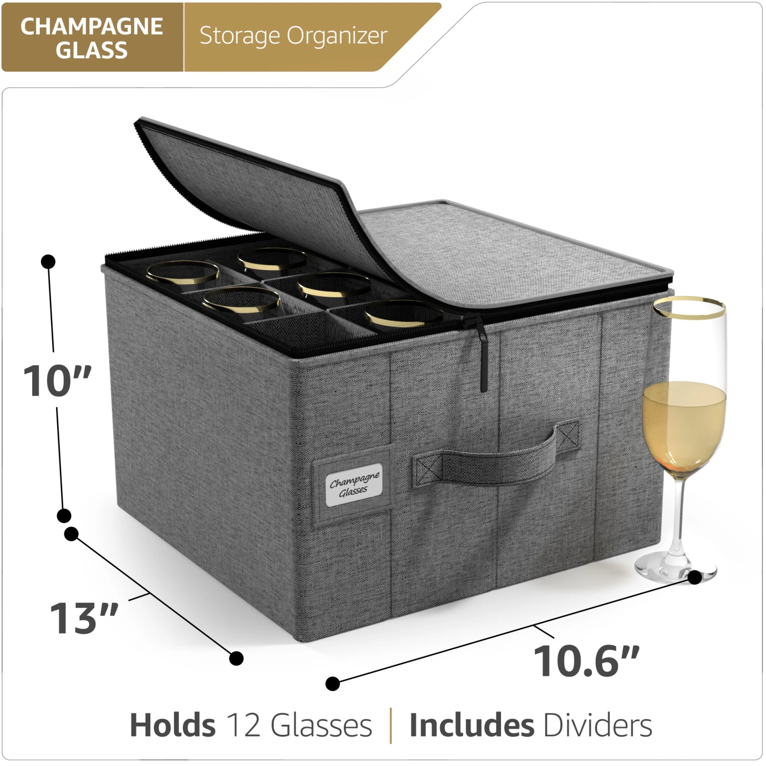 China Storage Champagne Glass Container Dinnerware Organizer (1 Piece) 11 China Storage Champagne Glass Container Dinnerware Organizer (1 Piece) - Image 9