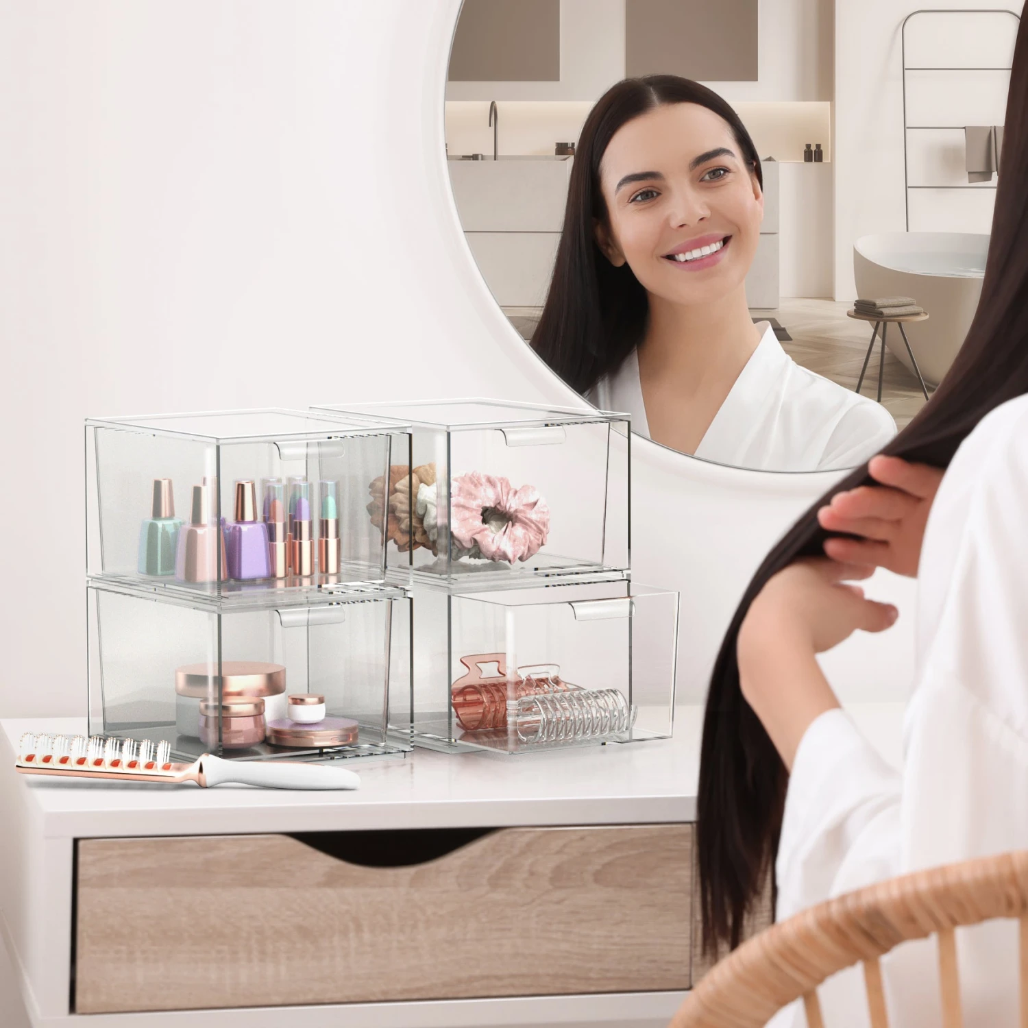 Makeup Organizer Drawers 4 Makeup Organizer Drawers - Image 2