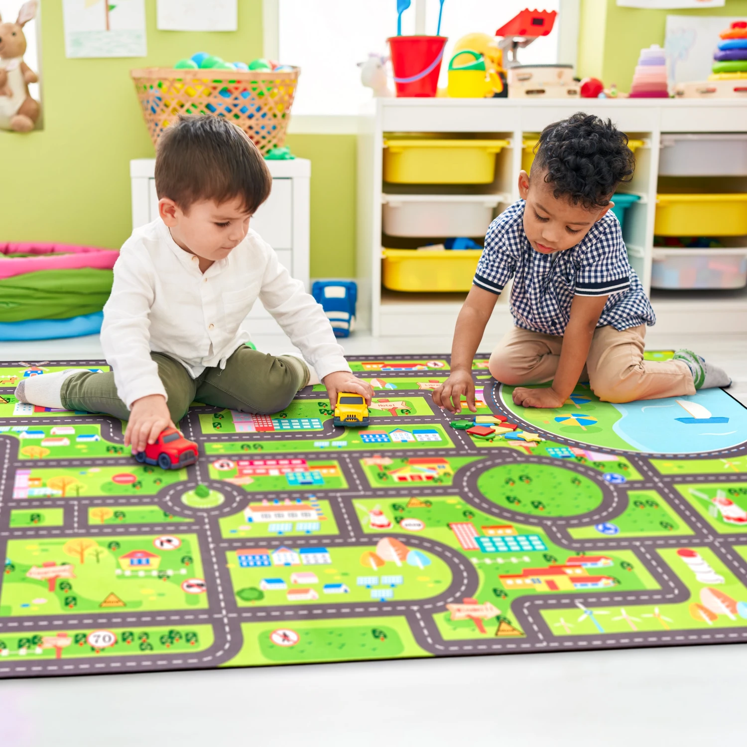 City Streets Car Road Map Kids Play Mat (L, XL) 12 City Streets Car Road Map Kids Play Mat (L, XL) - Image 10