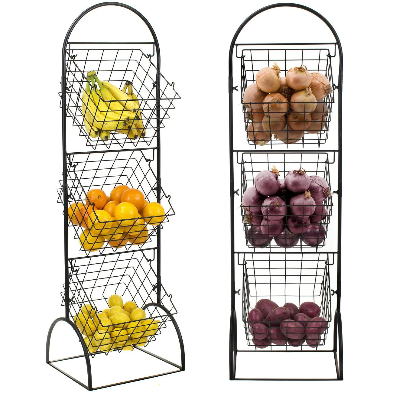 Adjustable Market Basket Stand (3 Tier) 6 Adjustable Market Basket Stand (3 Tier) - Image 4