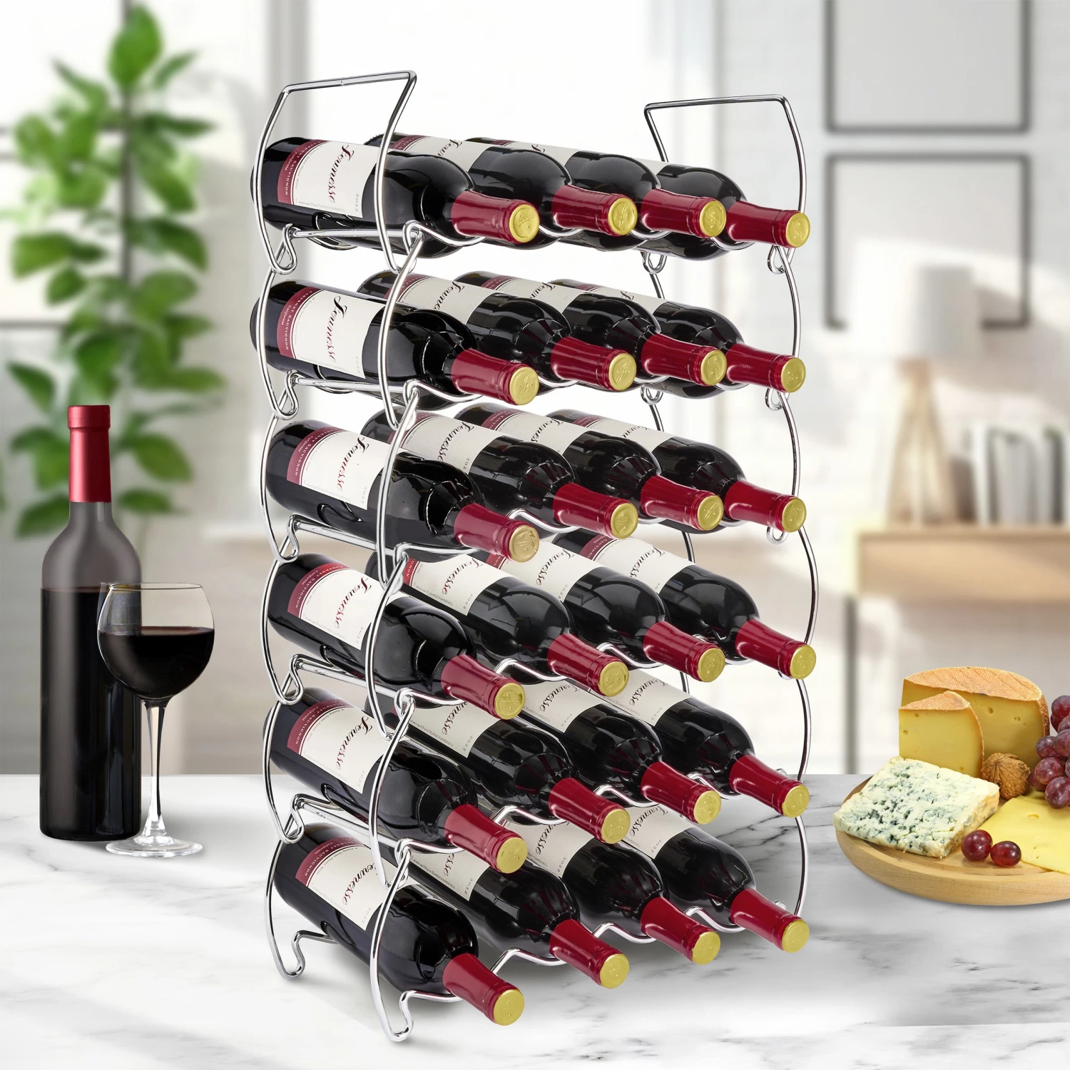 12 Bottle Metal Detachable Wine Rack (3 Tier) 14 12 Bottle Metal Detachable Wine Rack (3 Tier) - Image 12